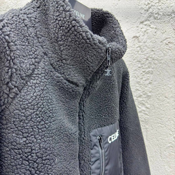 人気スタイル◎セリーヌ フリースジャケット ブラック 38AW